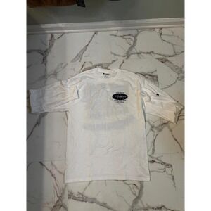 Champion Mens White Nuns Beach Stone Harbor NJ Graphic T Shirt Size Medium